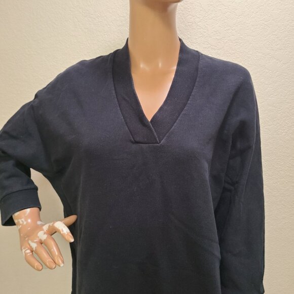 VINTAGE KENZO PARIS LOGO PRINT BATWING SWEATSHIRT TUNIC DRESS FRENCH TERRY sz S - Picture 4 of 6